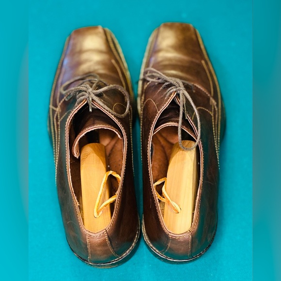 SUPER VALUE JOHNSTON&MURPHY SQUARE TOE DRESS SHOES SZ10 MENS BROWN main image 5